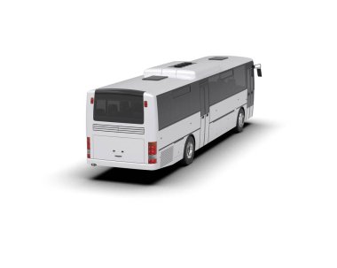 modern şehir otobüsü beyaz arka planda izole edildi, toplu taşıma.