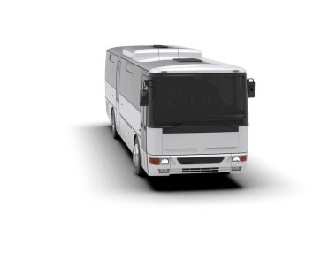 modern şehir otobüsü beyaz arka planda izole edildi, toplu taşıma.