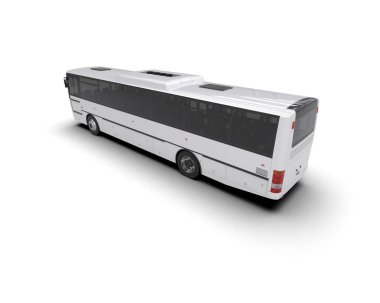 modern şehir otobüsü beyaz arka planda izole edildi, toplu taşıma.