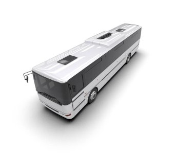 modern şehir otobüsü beyaz arka planda izole edildi, toplu taşıma.