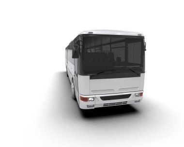 modern şehir otobüsü beyaz arka planda izole edildi, toplu taşıma.