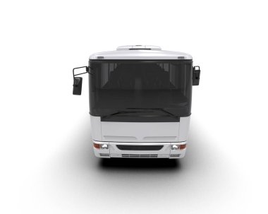 modern şehir otobüsü beyaz arka planda izole edildi, toplu taşıma.