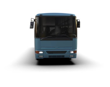 modern şehir otobüsü beyaz arka planda izole edildi, toplu taşıma.