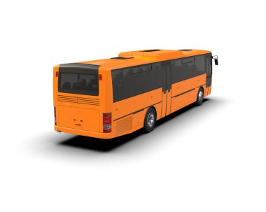 modern şehir otobüsü beyaz arka planda izole edildi, toplu taşıma.