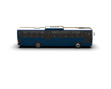 modern şehir otobüsü beyaz arka planda izole edildi, toplu taşıma.