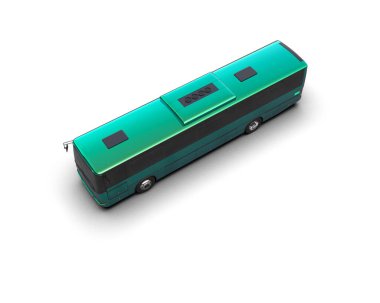 modern şehir otobüsü beyaz arka planda izole edildi, toplu taşıma.