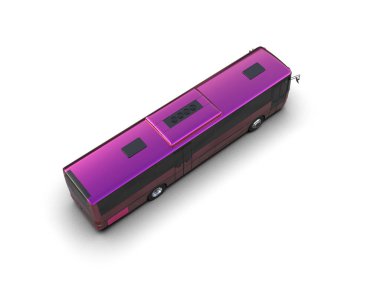 modern şehir otobüsü beyaz arka planda izole edildi, toplu taşıma.