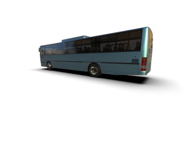 modern şehir otobüsü beyaz arka planda izole edildi, toplu taşıma.