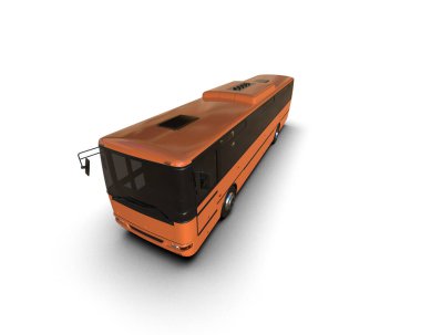 modern şehir otobüsü beyaz arka planda izole edildi, toplu taşıma.