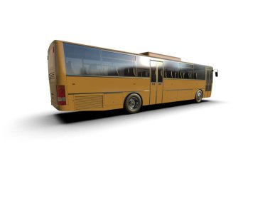 modern şehir otobüsü beyaz arka planda izole edildi, toplu taşıma.