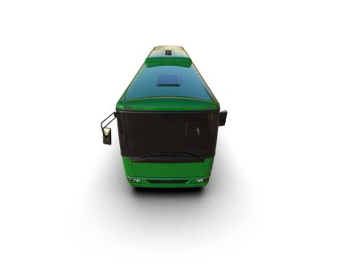 modern şehir otobüsü beyaz arka planda izole edildi, toplu taşıma.