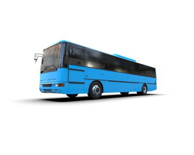 modern şehir otobüsü beyaz arka planda izole edildi, toplu taşıma.