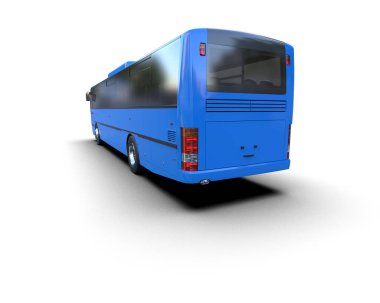 modern şehir otobüsü beyaz arka planda izole edildi, toplu taşıma.