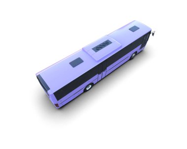 modern şehir otobüsü beyaz arka planda izole edildi, toplu taşıma.