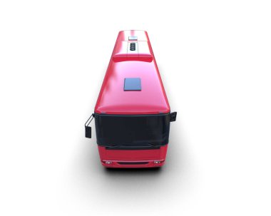 modern şehir otobüsü beyaz arka planda izole edildi, toplu taşıma.