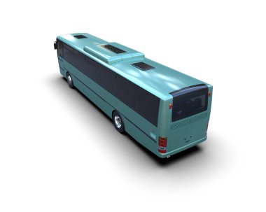 modern şehir otobüsü beyaz arka planda izole edildi, toplu taşıma.