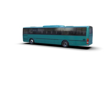 modern şehir otobüsü beyaz arka planda izole edildi, toplu taşıma.