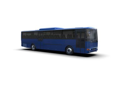 modern şehir otobüsü beyaz arka planda izole edildi, toplu taşıma.