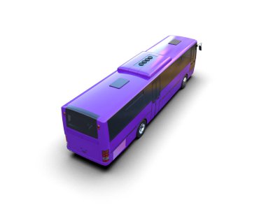 modern şehir otobüsü beyaz arka planda izole edildi, toplu taşıma.