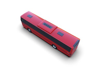 modern şehir otobüsü beyaz arka planda izole edildi, toplu taşıma.