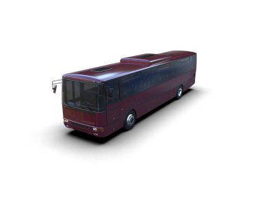 modern şehir otobüsü beyaz arka planda izole edildi, toplu taşıma.