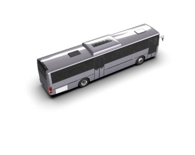 modern şehir otobüsü beyaz arka planda izole edildi, toplu taşıma.