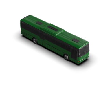 modern şehir otobüsü beyaz arka planda izole edildi, toplu taşıma.