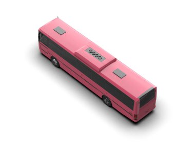 modern şehir otobüsü beyaz arka planda izole edildi, toplu taşıma.