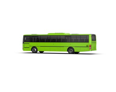 modern şehir otobüsü beyaz arka planda izole edildi, toplu taşıma.