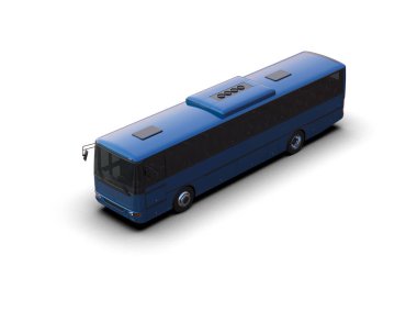 modern şehir otobüsü beyaz arka planda izole edildi, toplu taşıma.