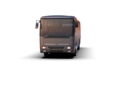 modern şehir otobüsü beyaz arka planda izole edildi, toplu taşıma.