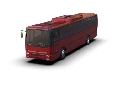 modern şehir otobüsü beyaz arka planda izole edildi, toplu taşıma.