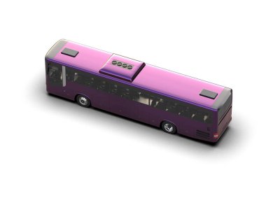 beyaz zemin üzerinde otobüs