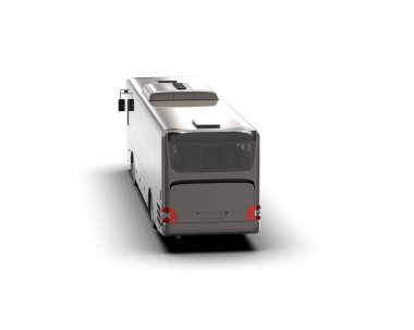 modern şehir otobüsü beyaz arka planda izole edildi, toplu taşıma.