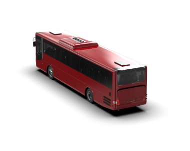 modern şehir otobüsü beyaz arka planda izole edildi, toplu taşıma.