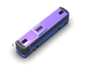 modern şehir otobüsü beyaz arka planda izole edildi, toplu taşıma.