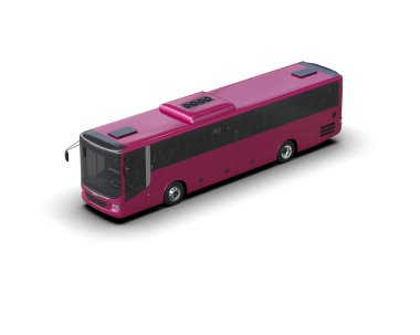 modern şehir otobüsü beyaz arka planda izole edildi, toplu taşıma.