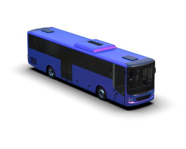 modern şehir otobüsü beyaz arka planda izole edildi, toplu taşıma.