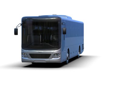 modern şehir otobüsü beyaz arka planda izole edildi, toplu taşıma.