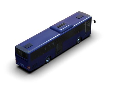 modern şehir otobüsü beyaz arka planda izole edildi, toplu taşıma.