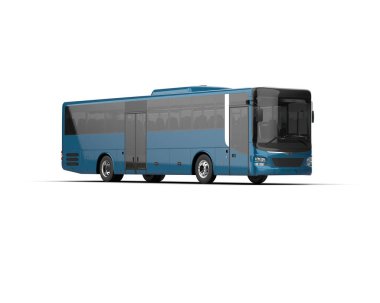 modern şehir otobüsü beyaz arka planda izole edildi, toplu taşıma.