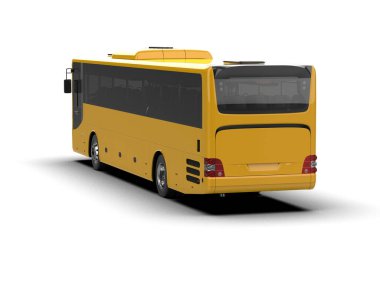 modern şehir otobüsü beyaz arka planda izole edildi, toplu taşıma.