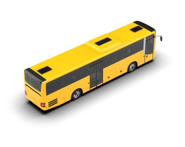 modern şehir otobüsü beyaz arka planda izole edildi, toplu taşıma.