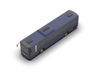 modern şehir otobüsü beyaz arka planda izole edildi, toplu taşıma.