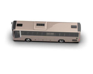 modern şehir otobüsü beyaz arka planda izole edildi, toplu taşıma.