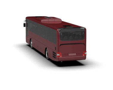 modern şehir otobüsü beyaz arka planda izole edildi, toplu taşıma.