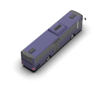 modern şehir otobüsü beyaz arka planda izole edildi, toplu taşıma.