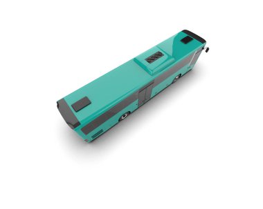 modern şehir otobüsü beyaz arka planda izole edildi, toplu taşıma.