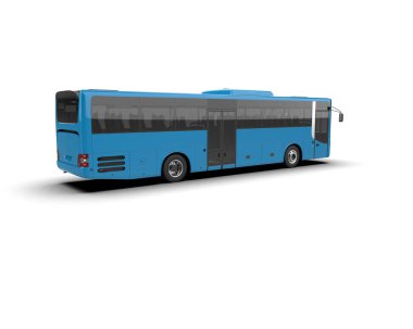 modern şehir otobüsü beyaz arka planda izole edildi, toplu taşıma.
