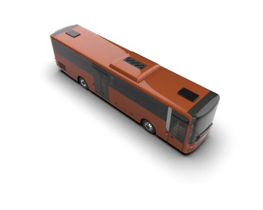 modern şehir otobüsü beyaz arka planda izole edildi, toplu taşıma.